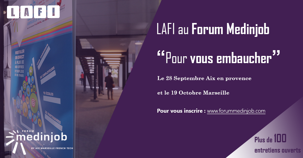 Save the Date : Lafi au forum Medinjob le 28 septembre et 19 Octobre