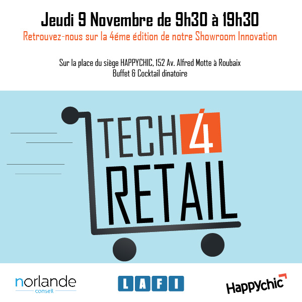 Save The date: Lafi partenaire du salon "Tech for Retail "le 09 Novembre à Roubaix